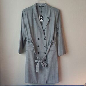 NWT Rebel Wilson Angels Parton Plaid Double Breasted Blazer Dress Size 20W Plus